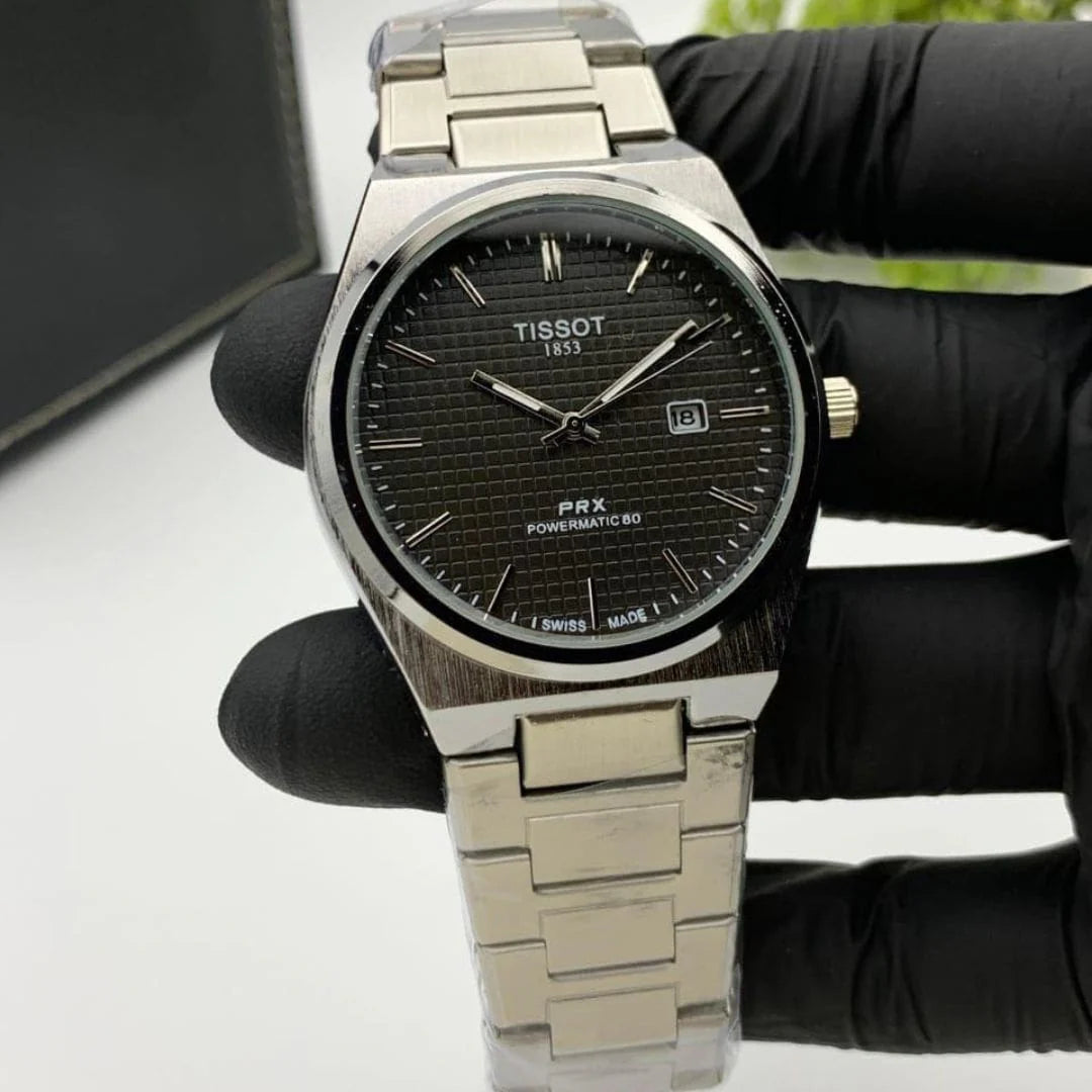 Tissot PRX Powermatic 80 Watch – Black Dial | Stainless Steel